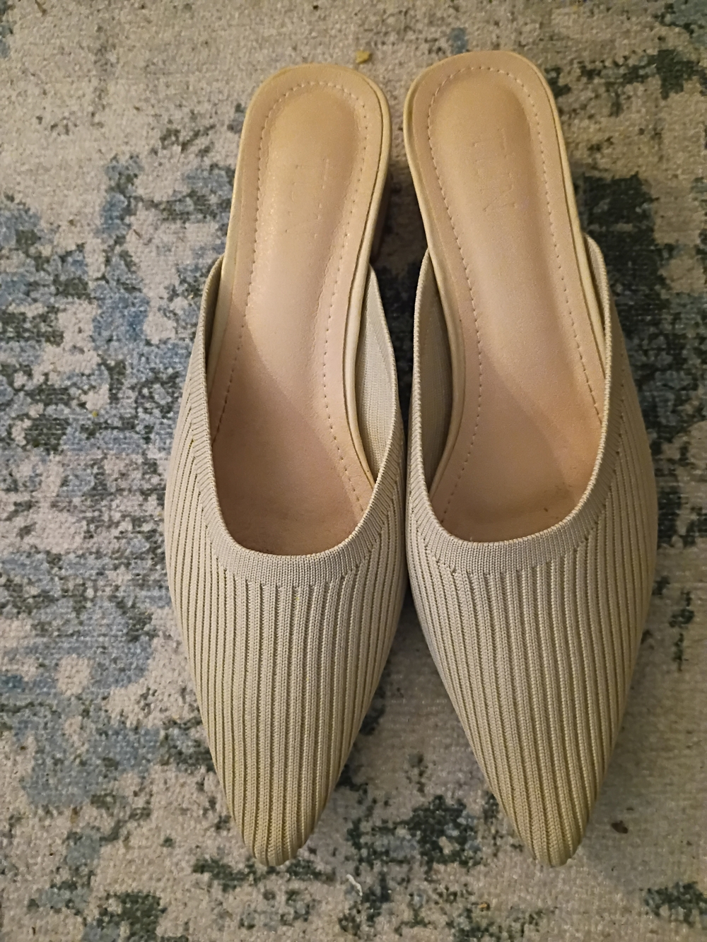 TIJN Women's Slip-On Pointed Mule Size 9
